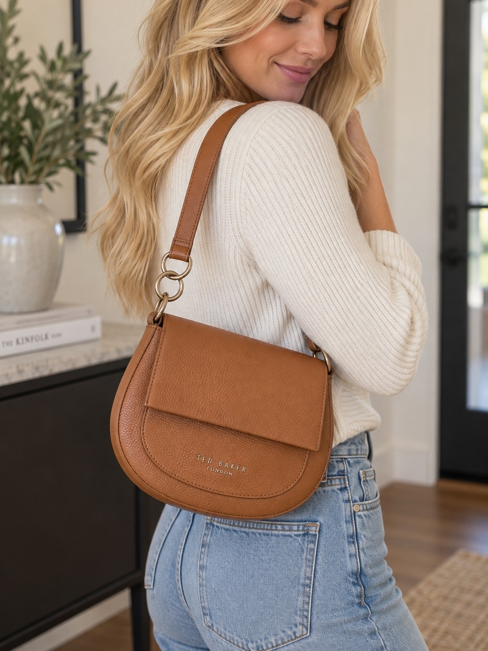 Ted Baker Amali Leather Saddle Shoulder Bag - MSRP $279